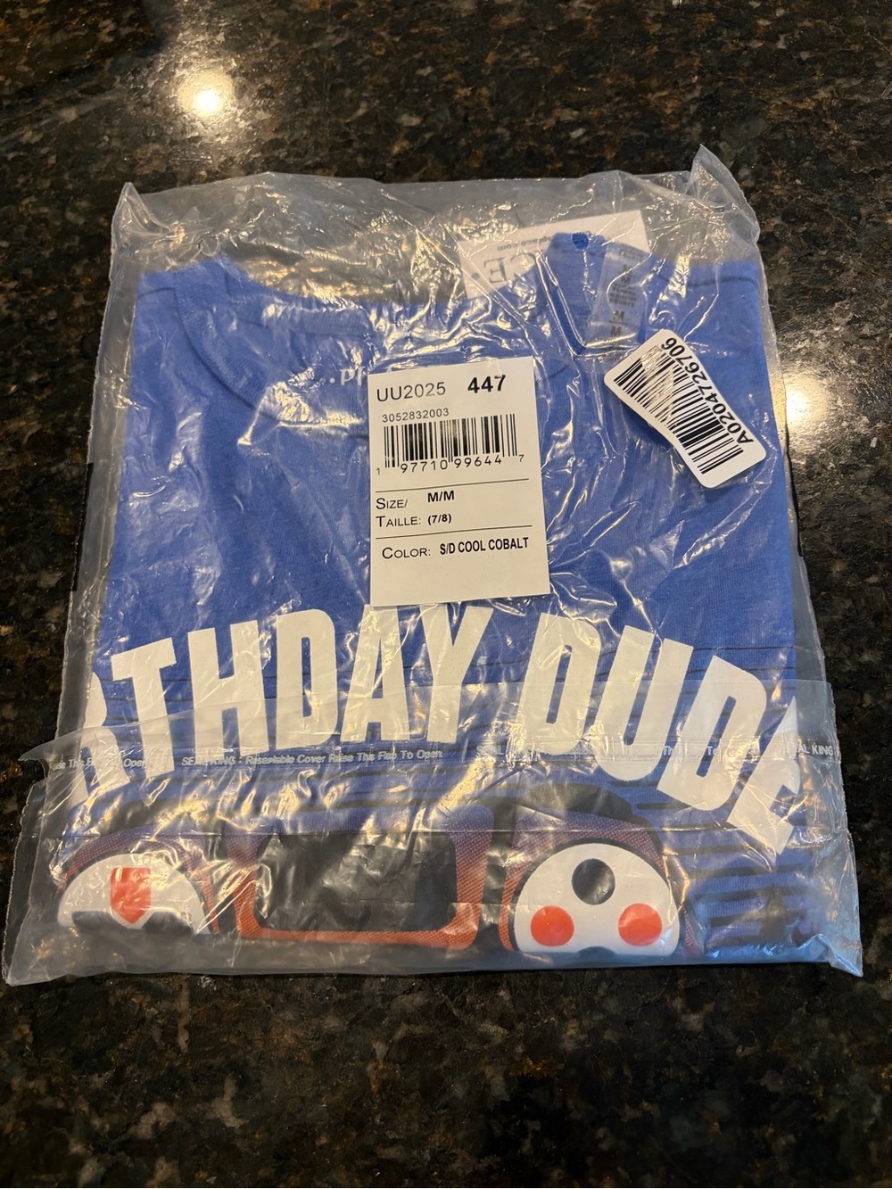 The Children's Place Cool Cobalt 'Birthday Dude' Short Sleeve Tee